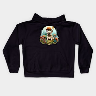 French Bulldog In a Fairy Forest Kids Hoodie